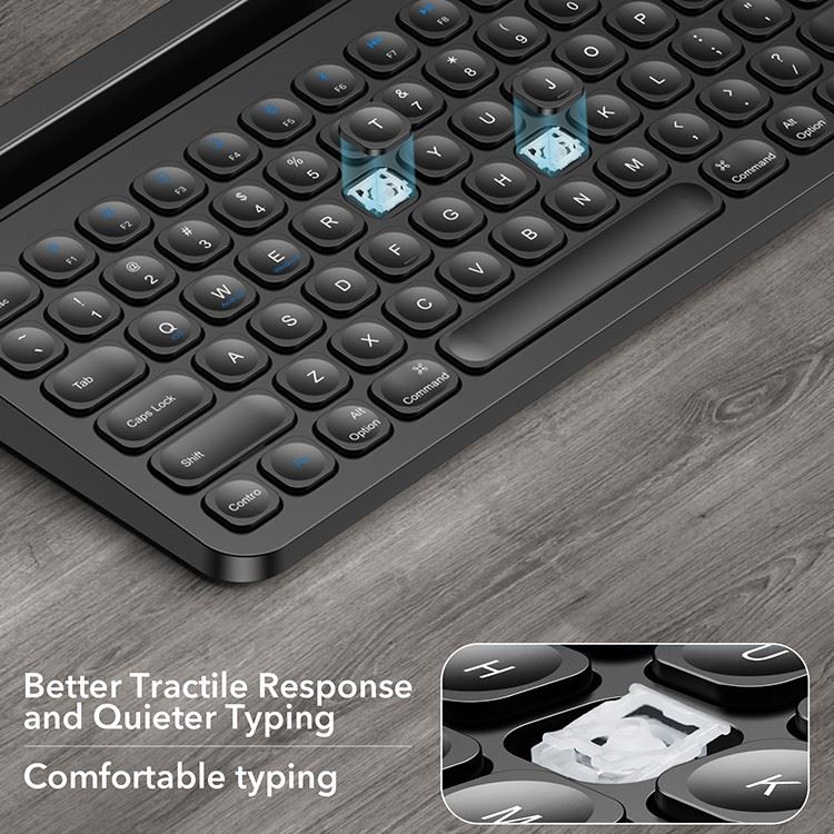 China Backlight Bluetooth Keyboard With Cradle